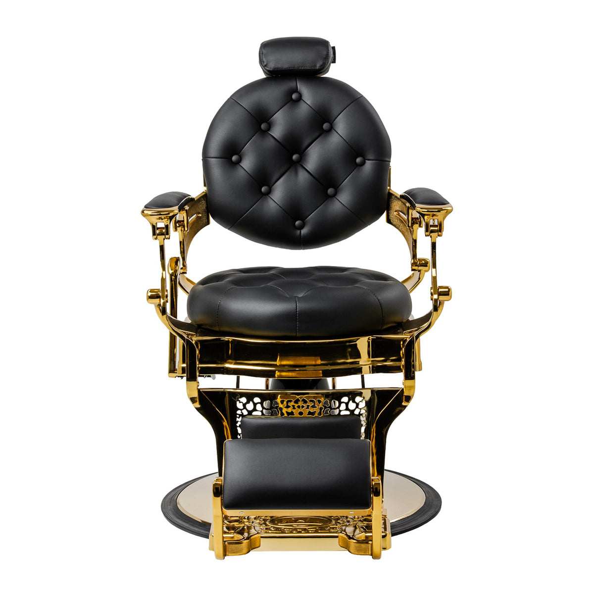Gabbiano Poltrona Barber Niccolo per Parrucchiere - Nero Oro
