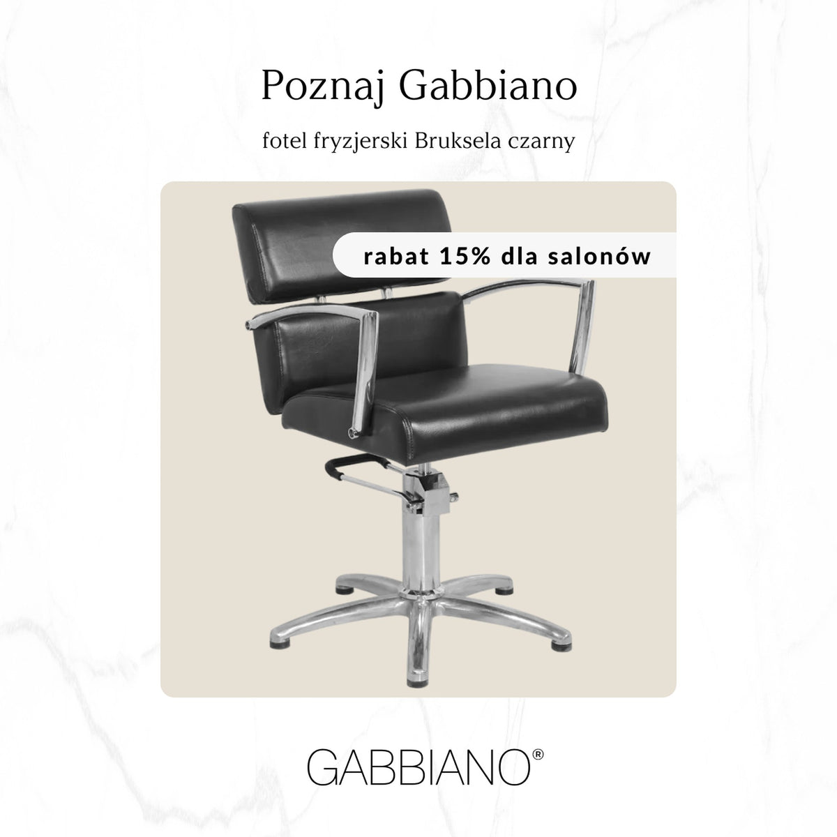 Gabbiano Poltrona Bruxelles per Parrucchiere - Nero