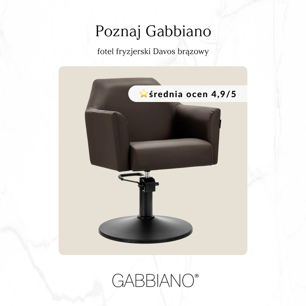 Gabbiano Poltrona Davos per Parrucchiere - Marrone