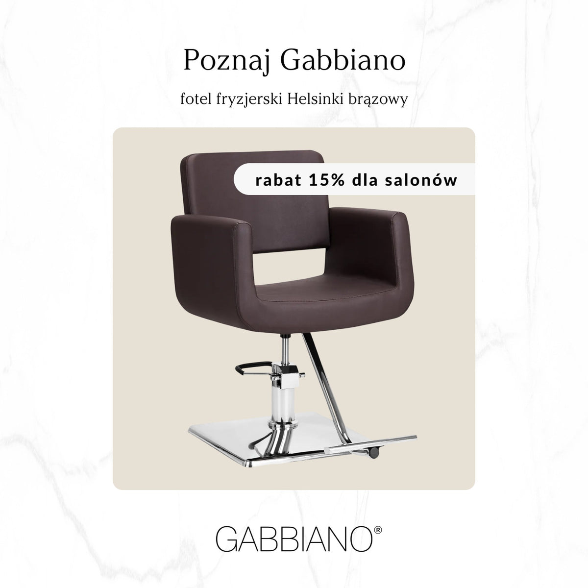 Gabbiano Poltrona Helsinki per Parrucchiere - Marrone