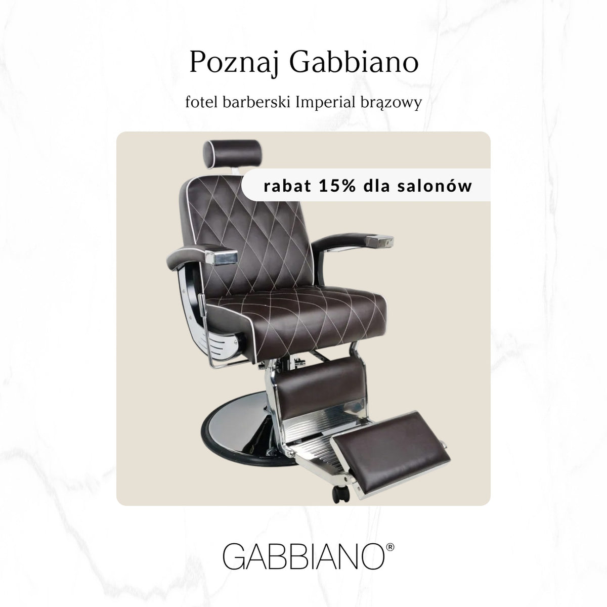 Gabbiano Poltrona Imperial per Parrucchiere - Marrone