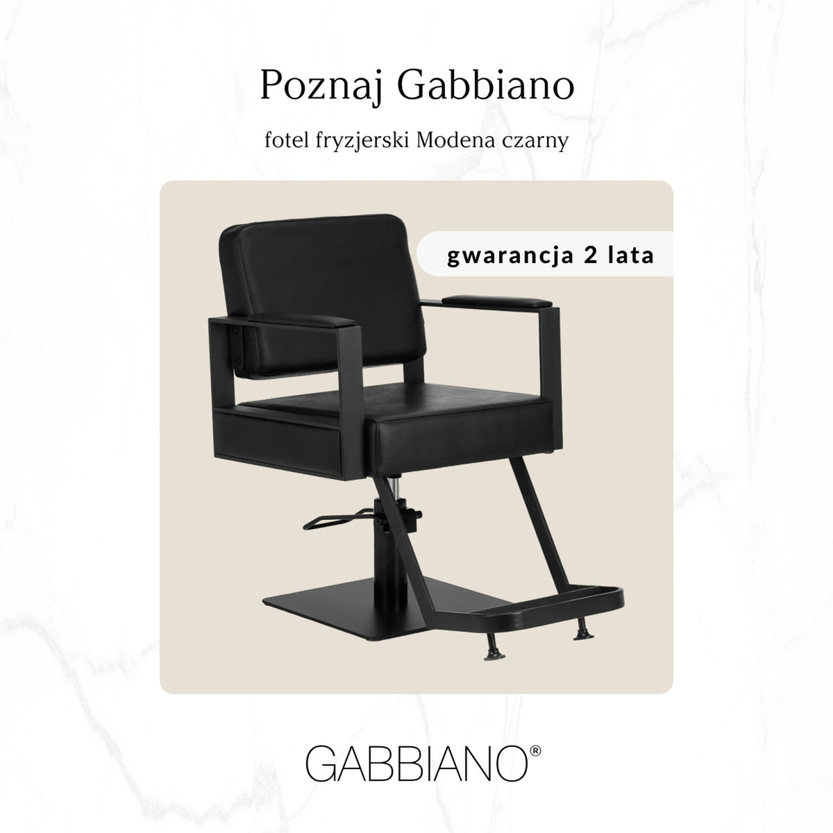 Gabbiano Poltrona Modena per Parrucchiere - Nero