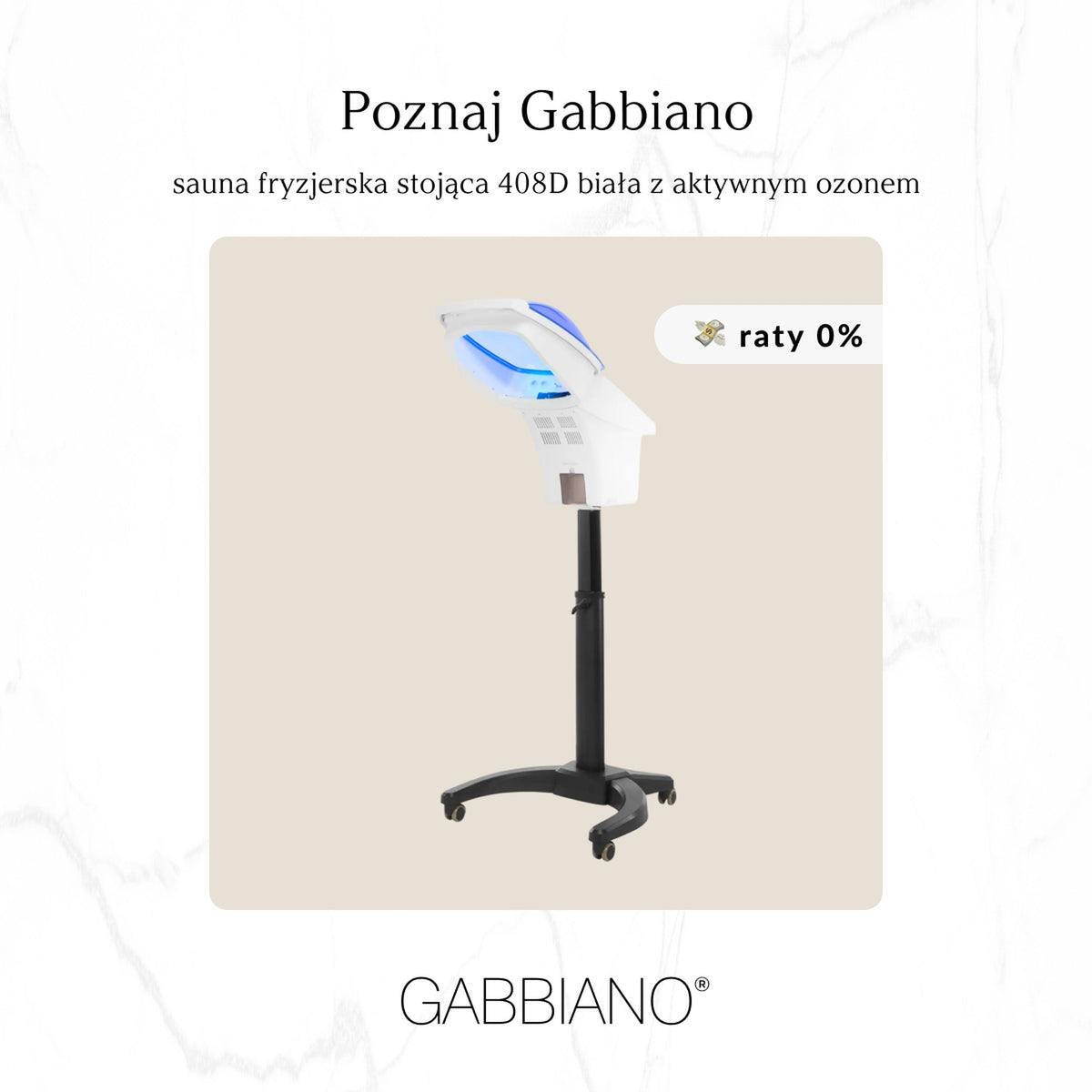 Gabbiano Sauna 408D per Parrucchiere - Bianco