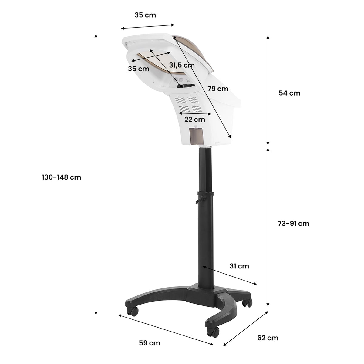 Gabbiano Sauna 408D per Parrucchiere - Bianco
