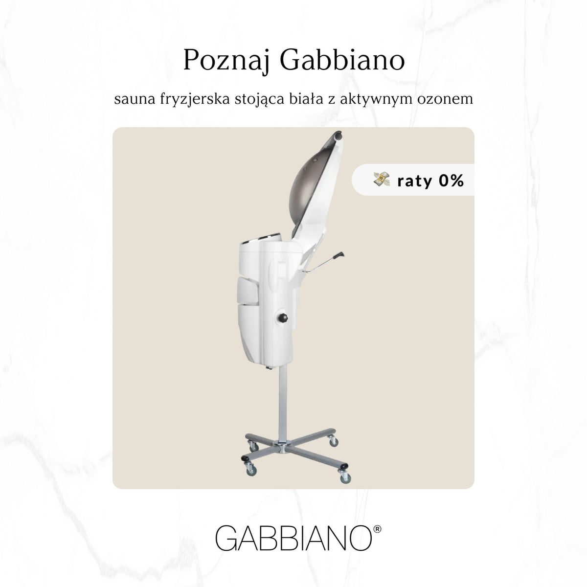 Gabbiano Sauna con Ozono Attivo per Parrucchiere - Bianco