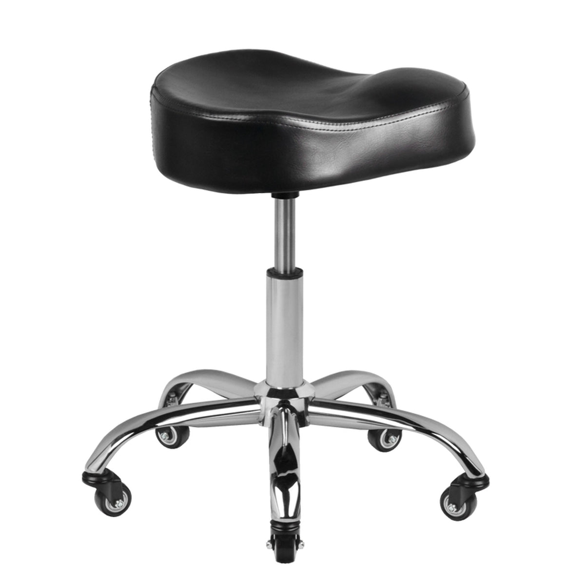 Gabbiano Sgabello A450 con Rotelle - Nero