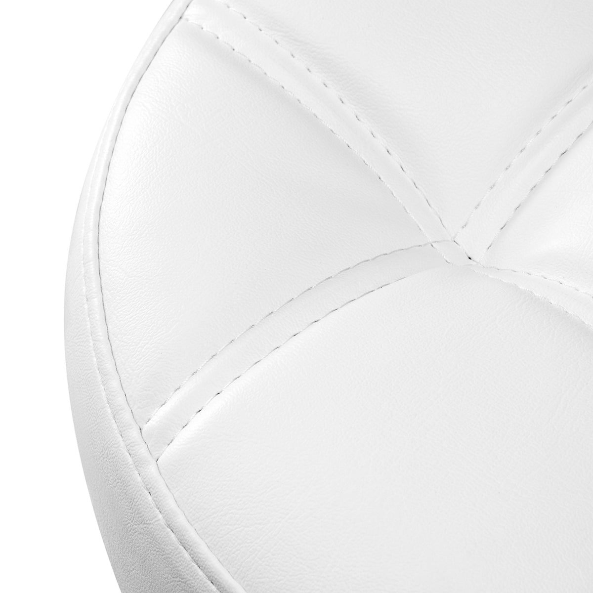 Gabbiano Sgabello D054G con Rotelle - Gold Bianco