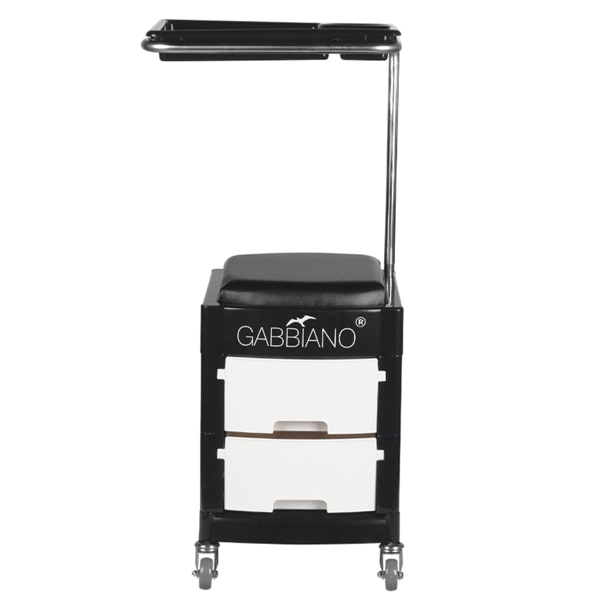 Gabbiano Sgabello Poggiapiedi 16 Plus per Pedicure - Nero Bianco