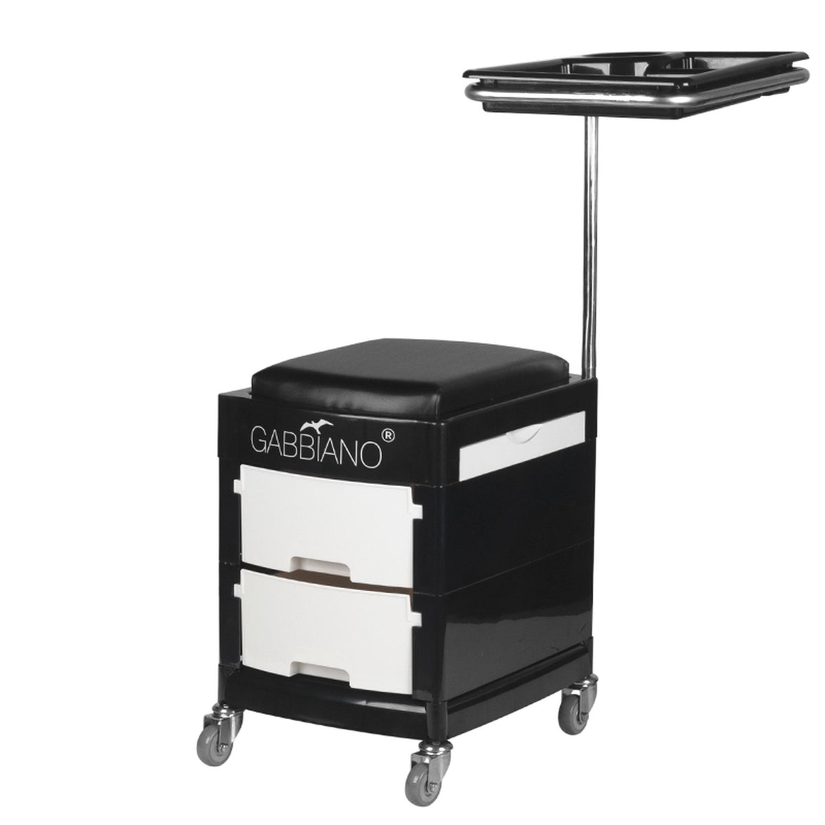 Gabbiano Sgabello Poggiapiedi 16 Plus per Pedicure - Nero Bianco