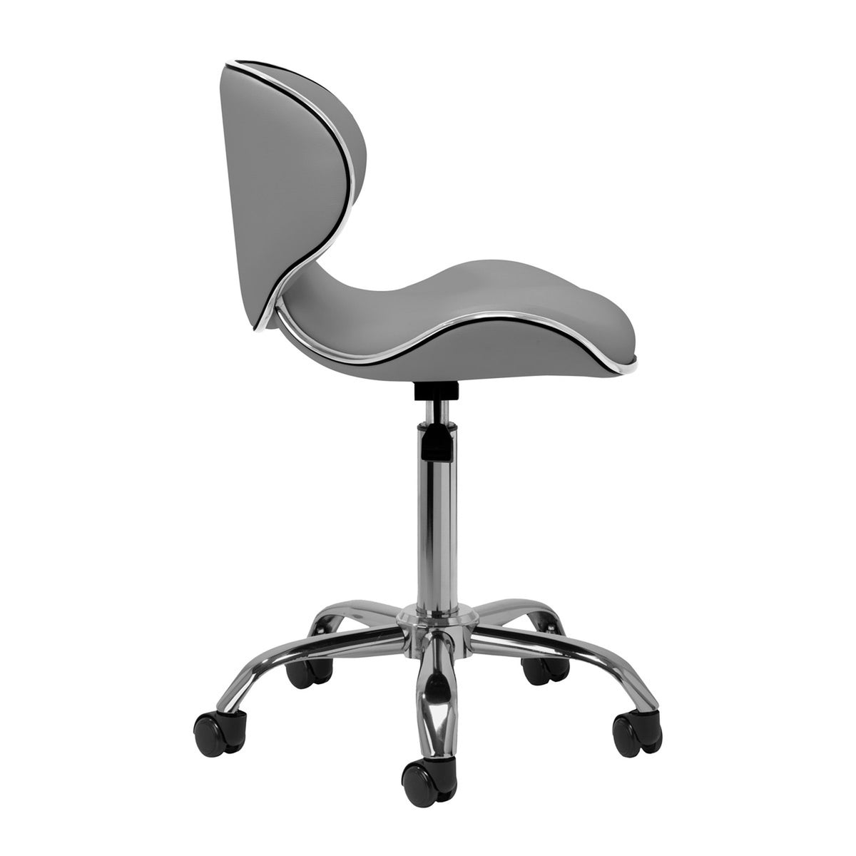 Gabbiano Sgabello Q-4599 con Rotelle - Grigio