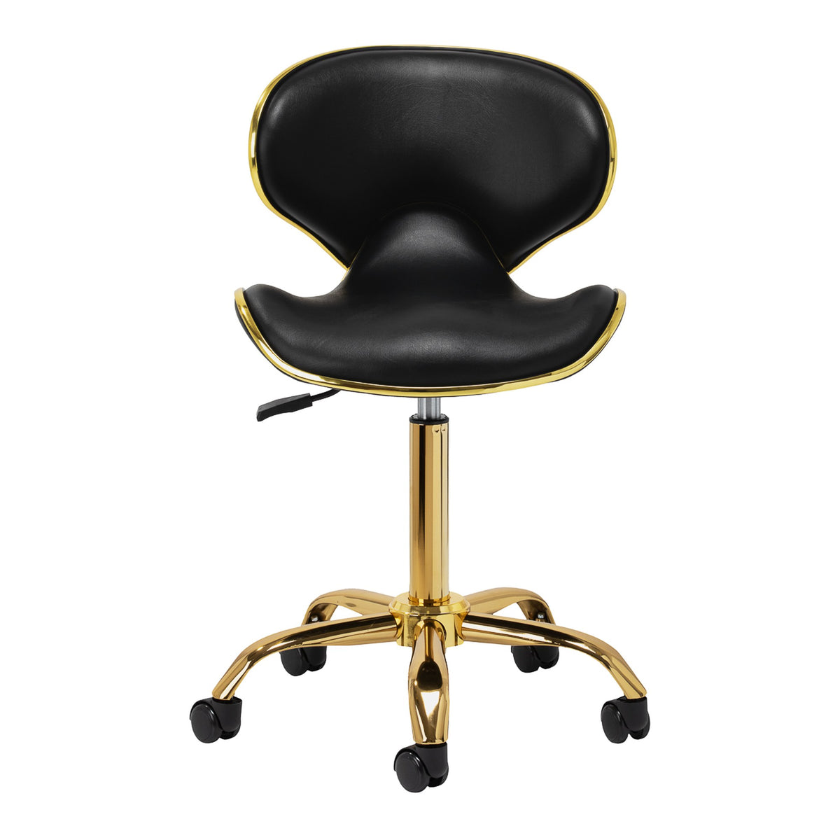 Gabbiano Sgabello Q-4599G con Rotelle - Nero