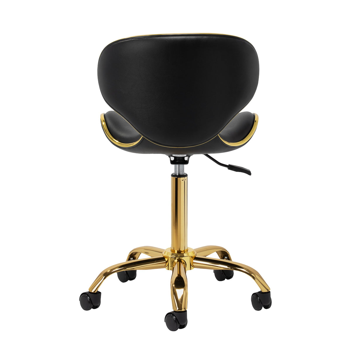 Gabbiano Sgabello Q-4599G con Rotelle - Nero