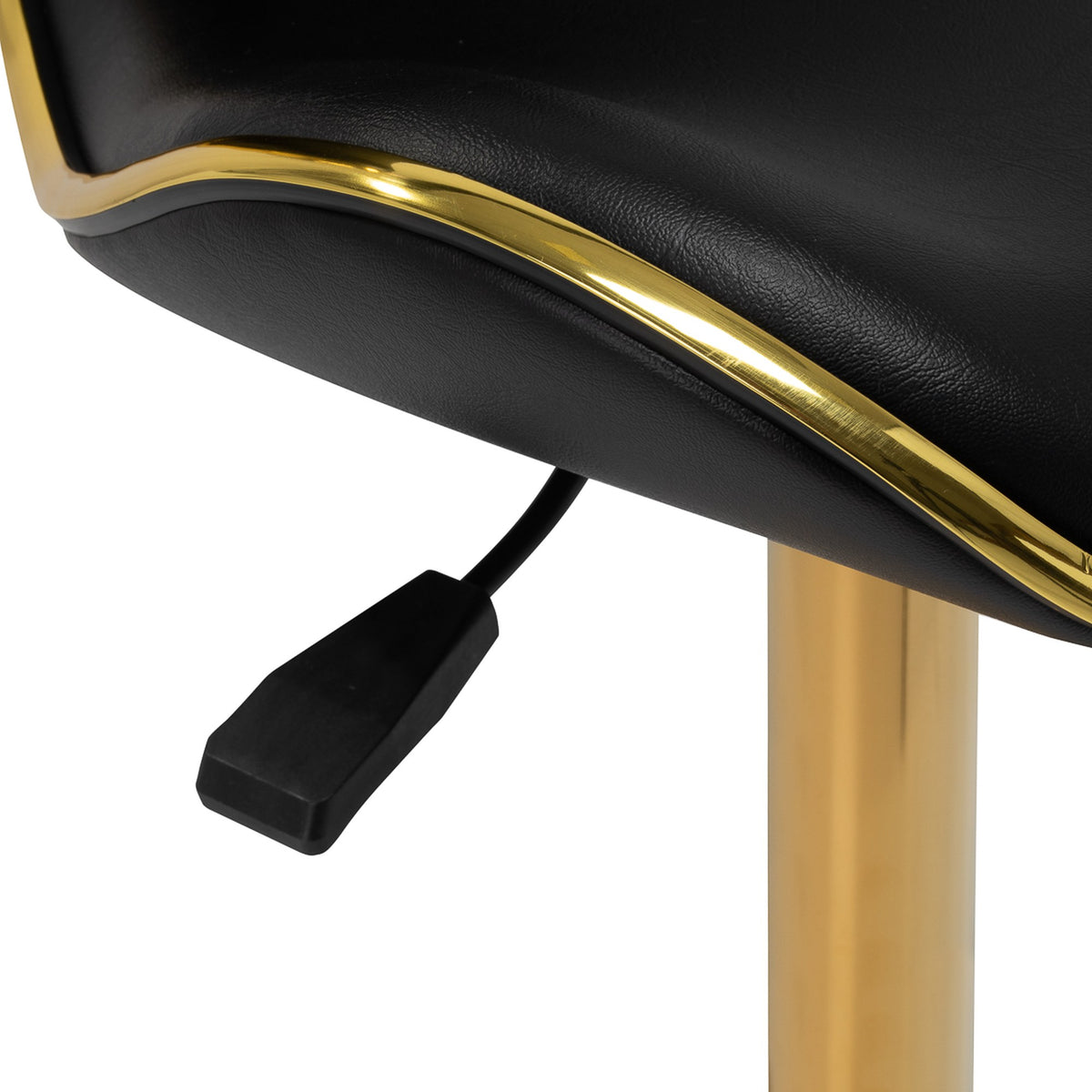 Gabbiano Sgabello Q-4599G con Rotelle - Nero