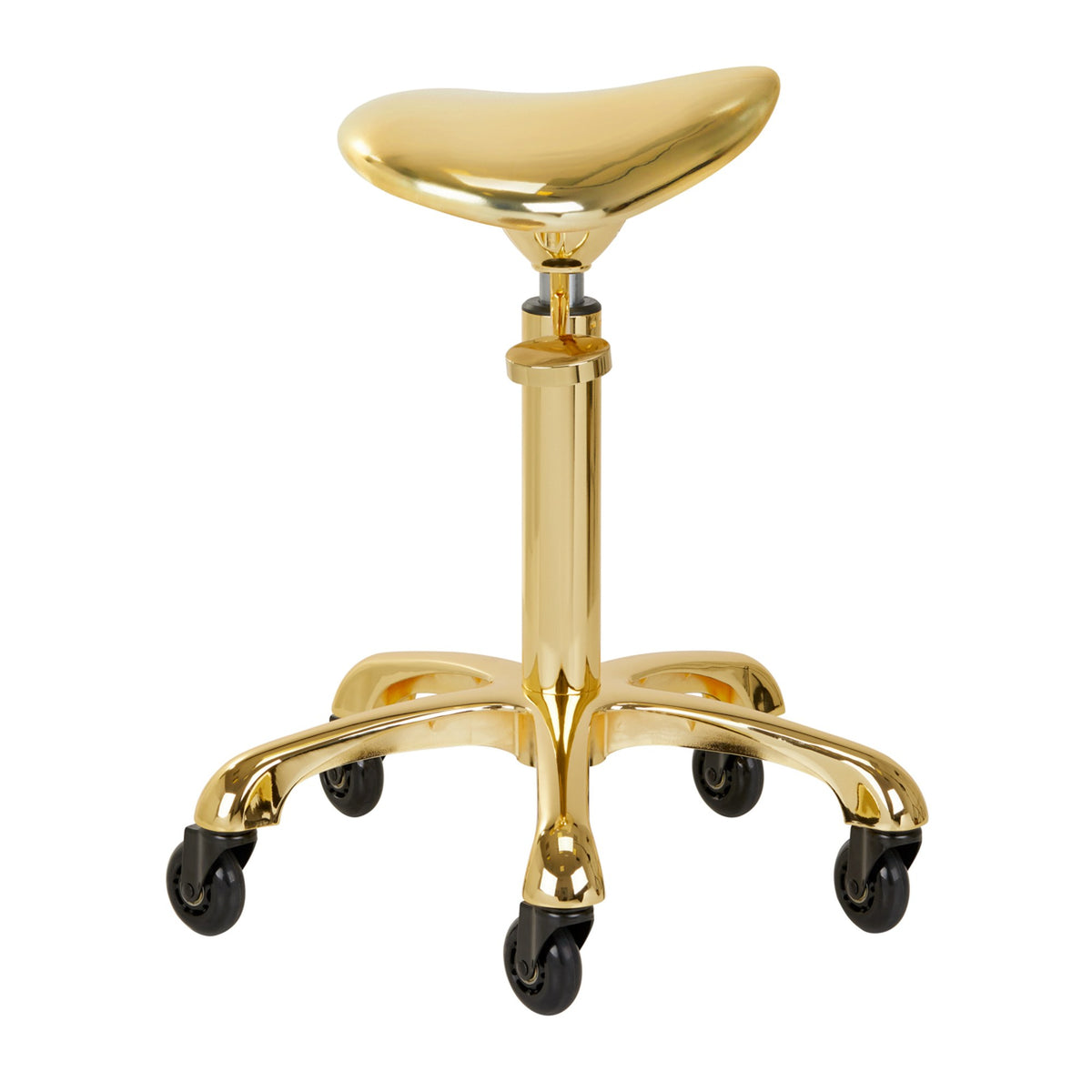 Gabbiano Sgabello Roll Speed con Rotelle - Fine Gold