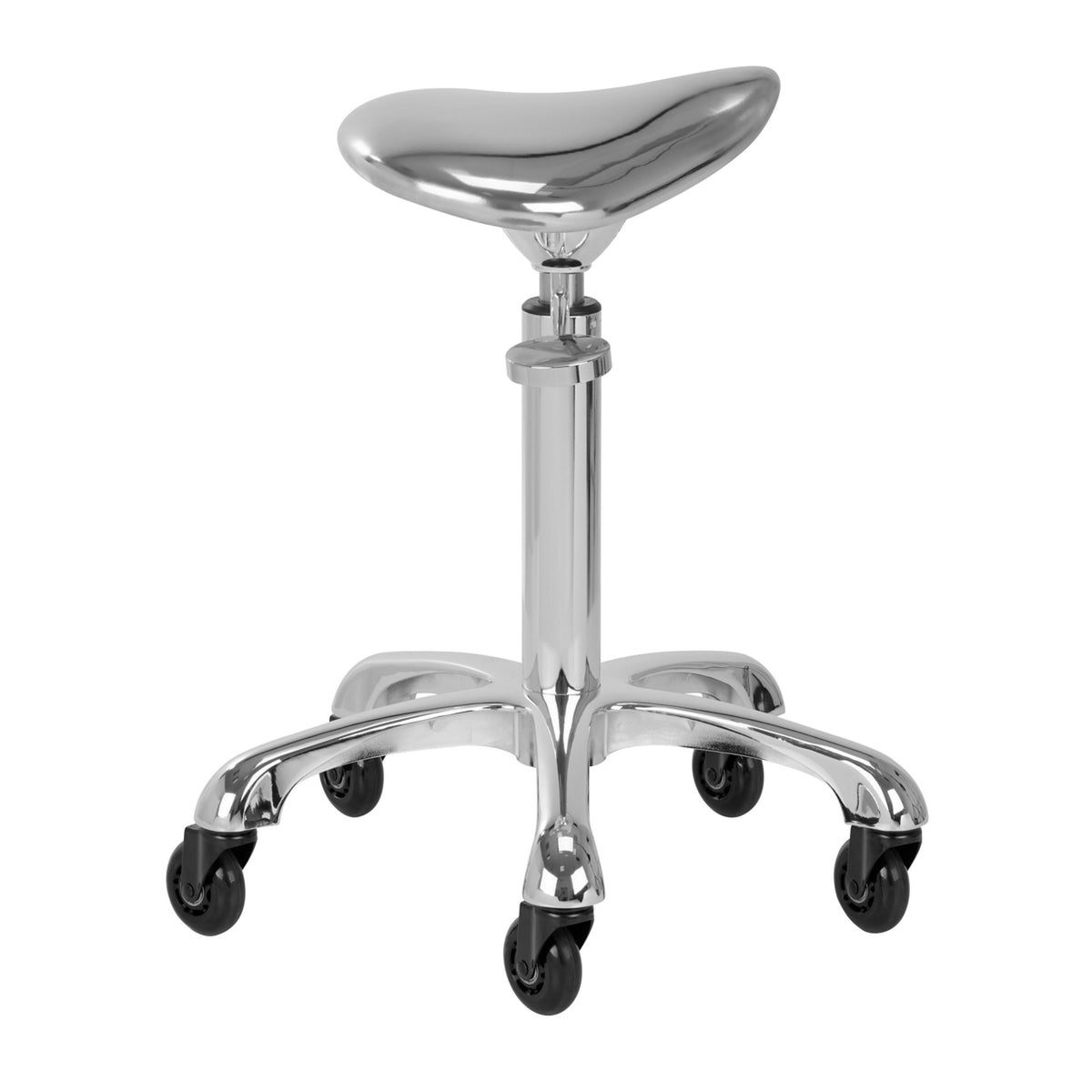 Gabbiano Sgabello Roll Speed con Rotelle - Fine Silver