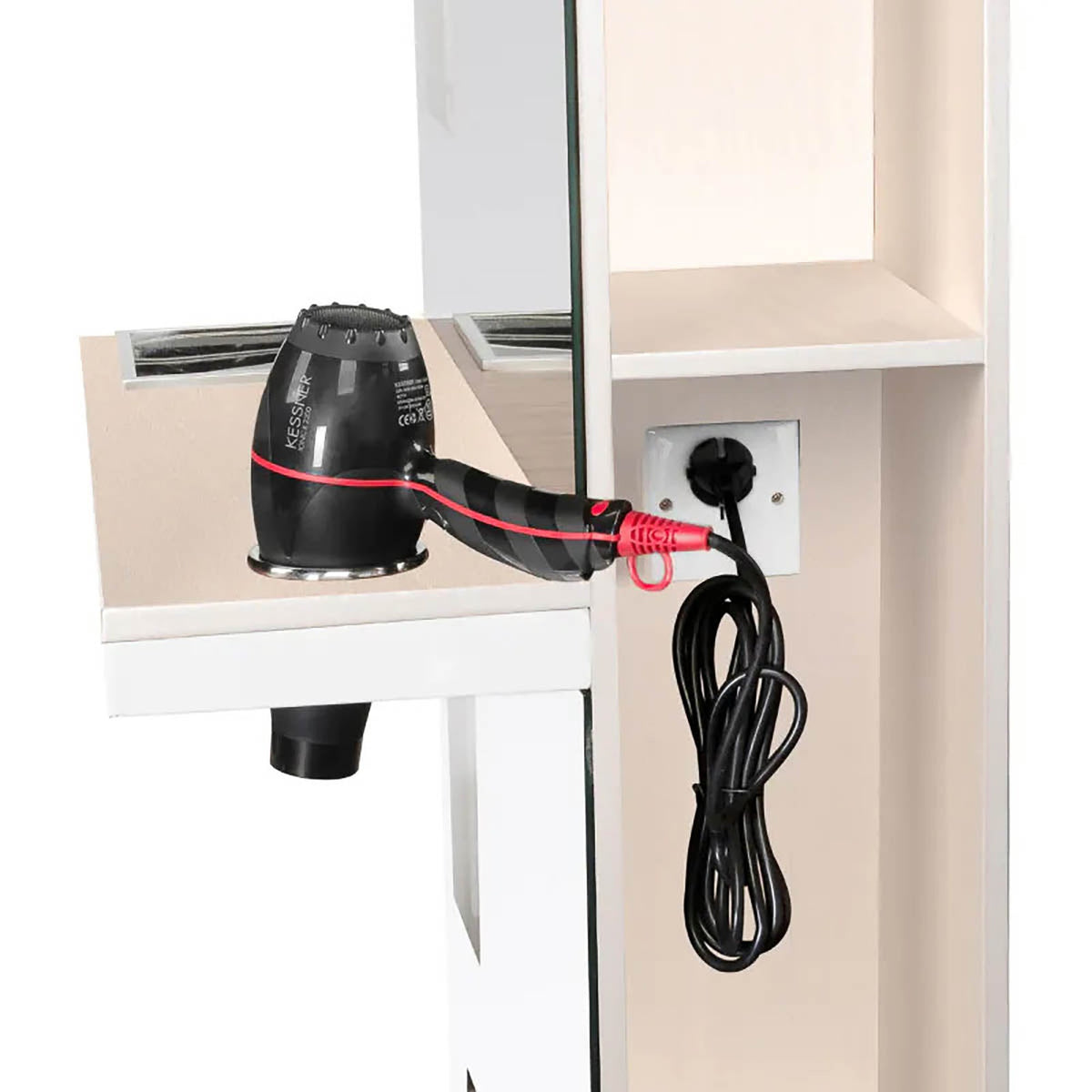 Gabbiano Specchiera B058 Ciliegio per Parrucchiere - Perla