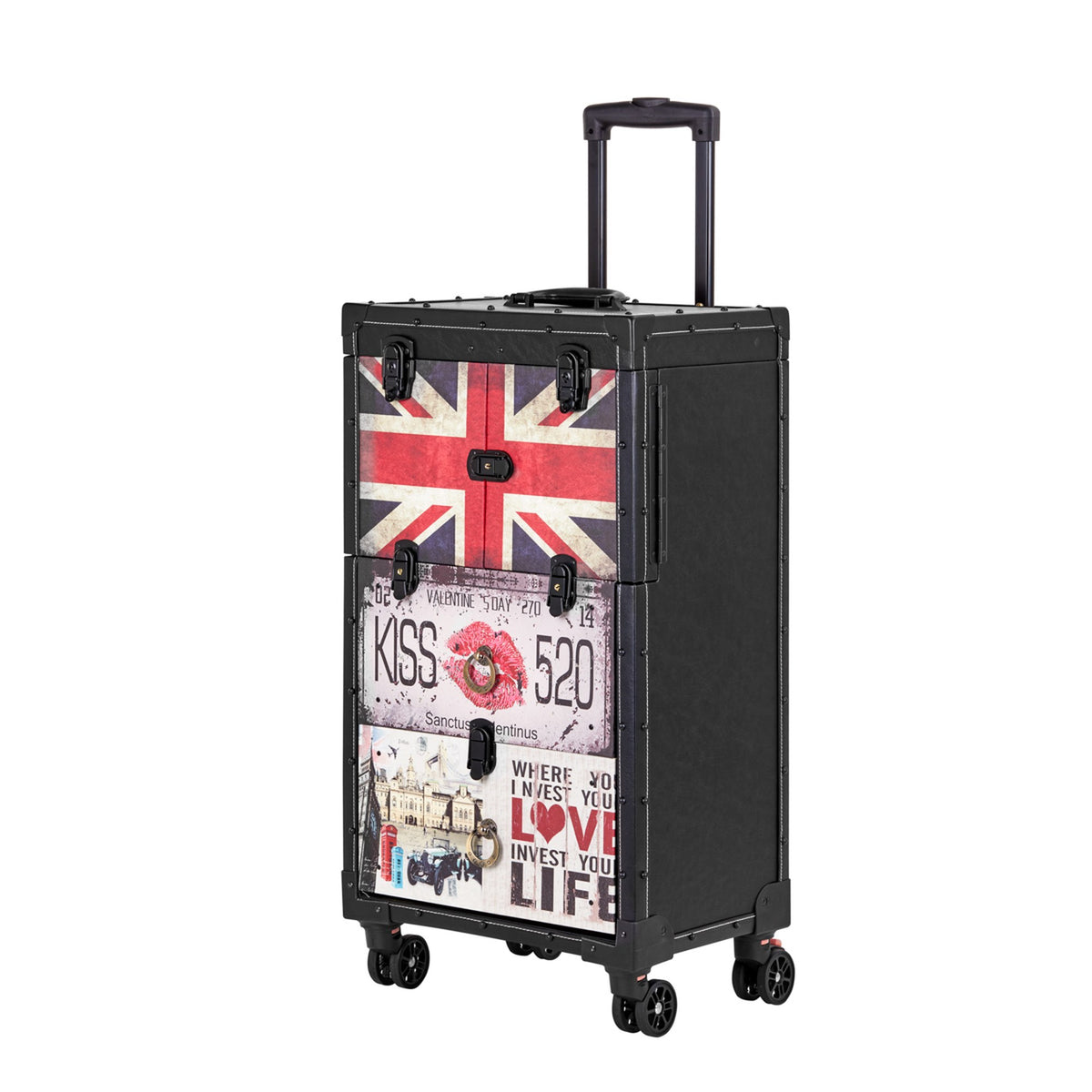 Gabbiano Valigia Trolley C12 per Parrucchiere - Nero