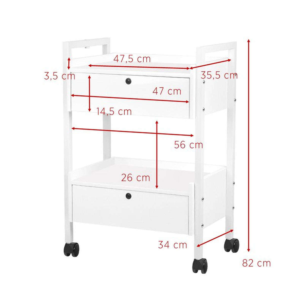Giovanni Carrello Porta Attrezzi 1019 - Bianco