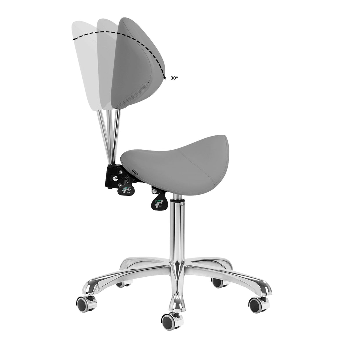Giovanni Sgabello 1004 con Rotelle - Grigio