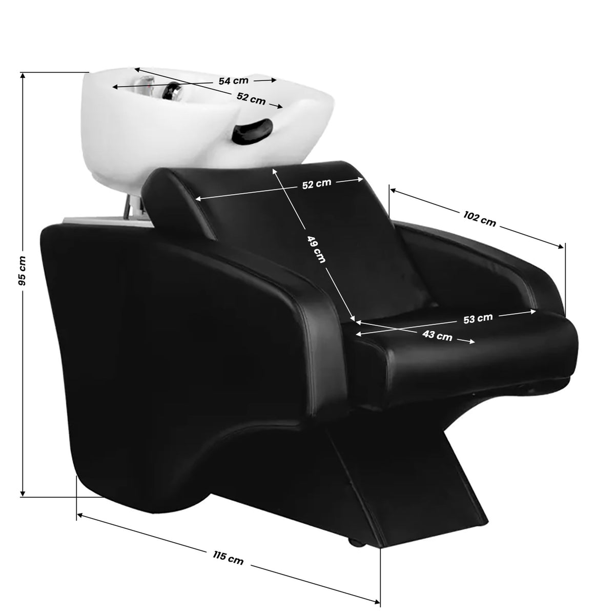 Hair System Lavaggio C38 per Parrucchiere - Nero