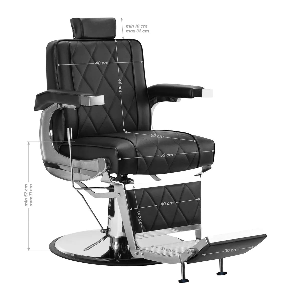 Hair System Poltrona BM88066 per Parrucchiere - Nero