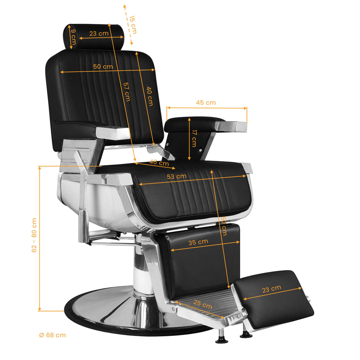 Hair System Poltrona Royal X per Parrucchiere - Nero