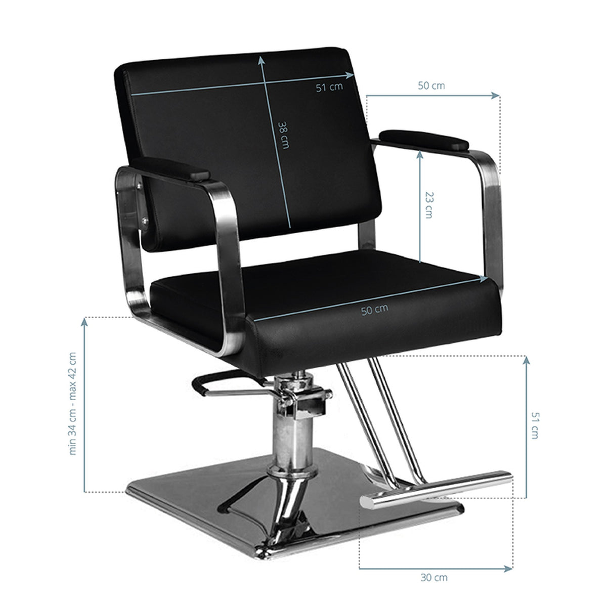 Hair System Sedia HS202 per Parrucchiere - Nero