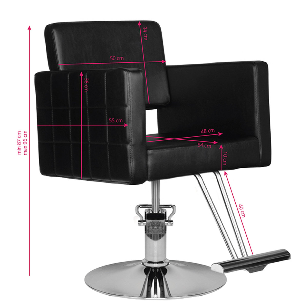 Hair System Sedia HS33 per Parrucchiere - Nero