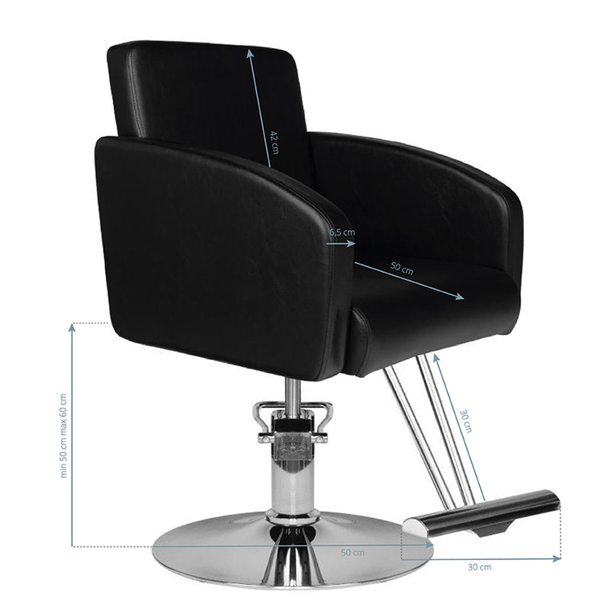Hair System Sedia HS40 per Parrucchiere - Nero