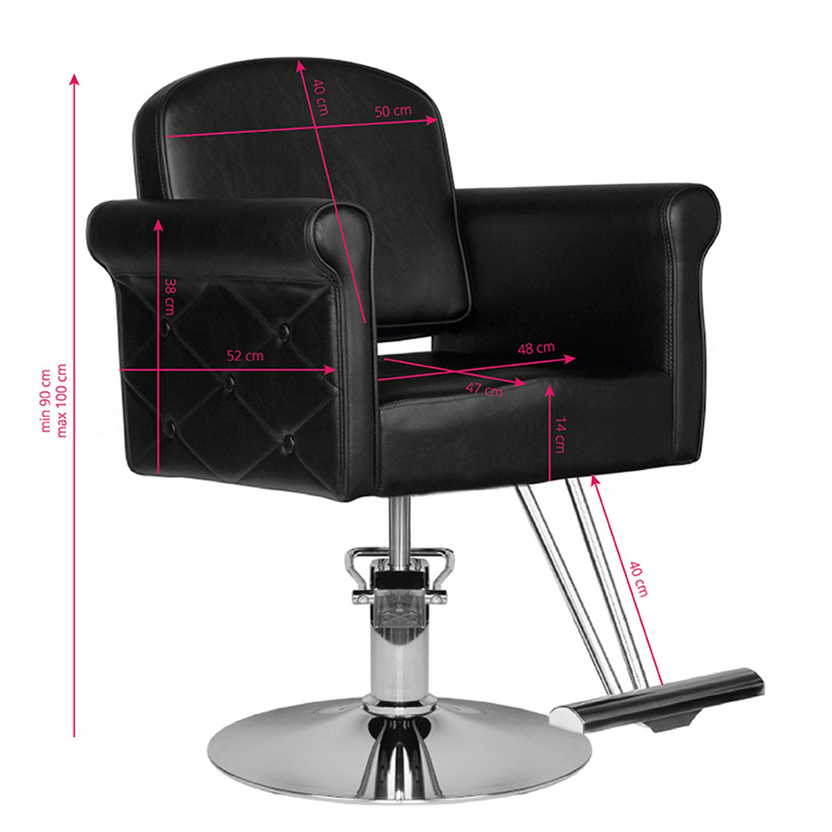 Hair System Sedia HS69 per Parrucchiere - Nero