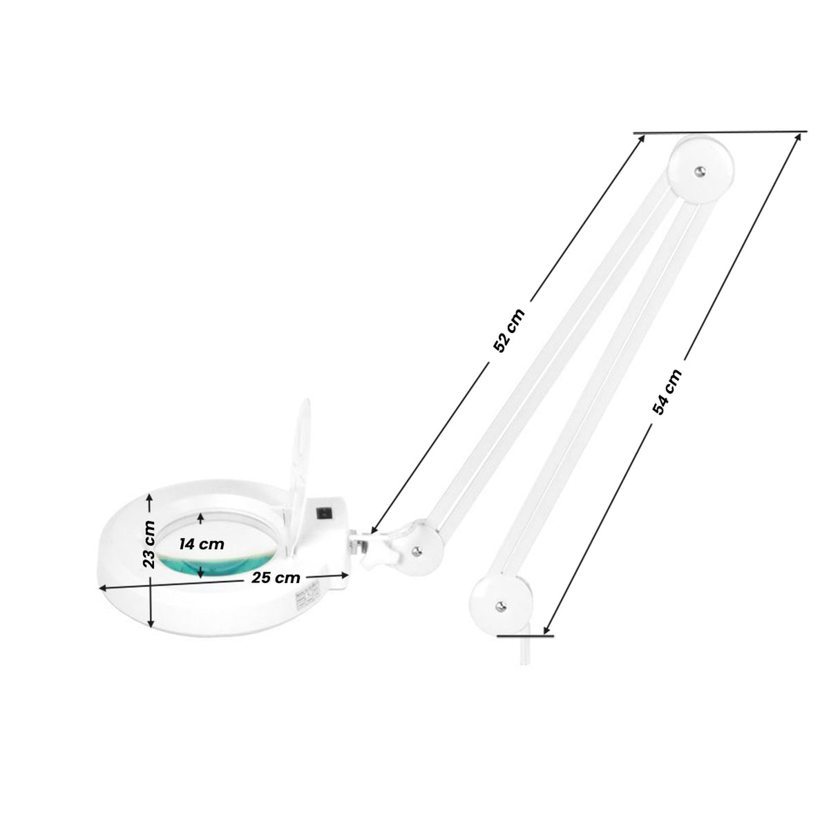 Lampada LED Lupa S4 Lente con Stativo 5 Diottrie - Bianco