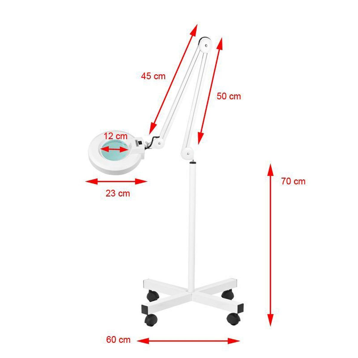 Lampada LED S4 Lente con Stativo 5 Diottrie - Bianco
