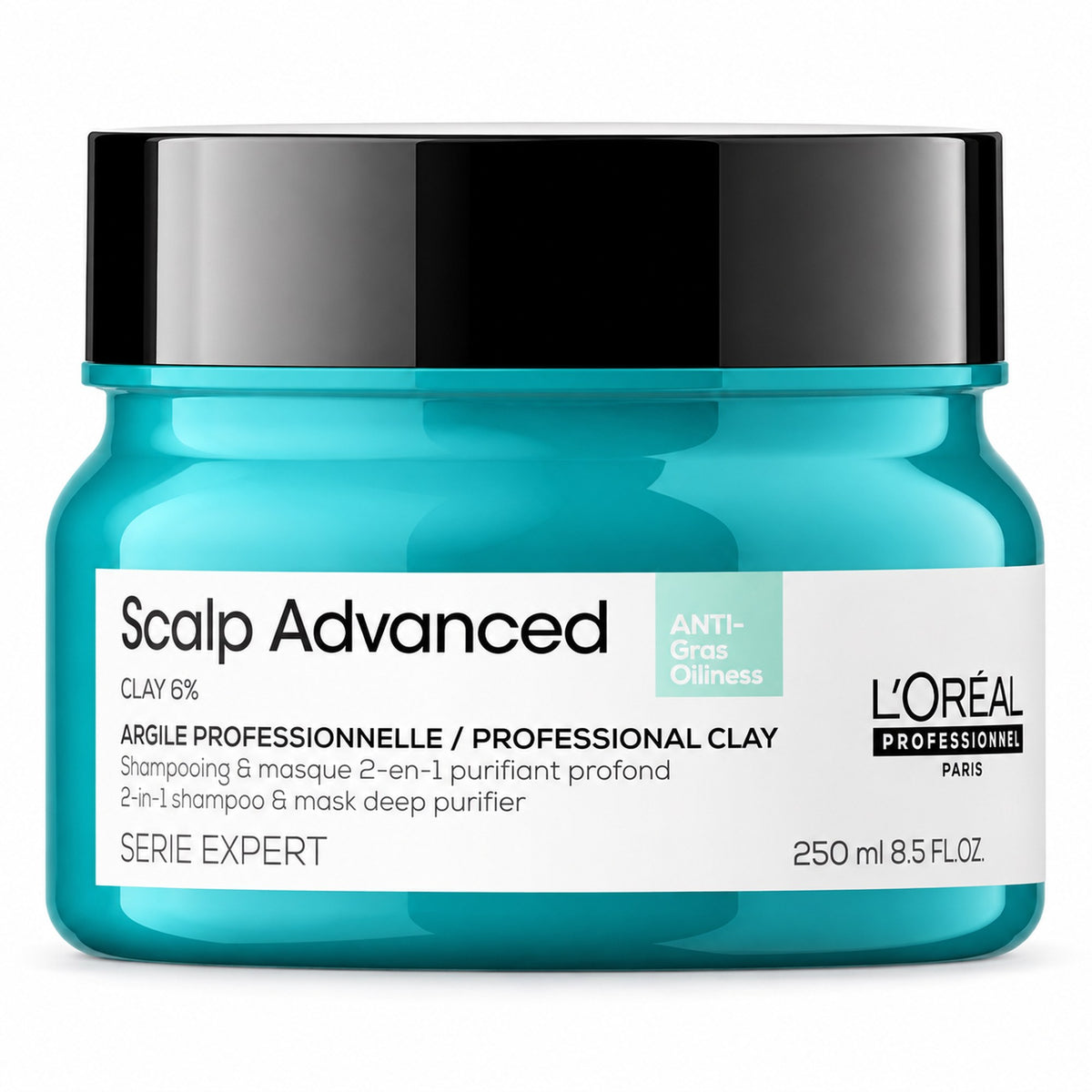 Loreal Expert Scalp Advanced Anti-Oiliness 2-in-1 Purifier Clay Maschera Antisebo - 250ml