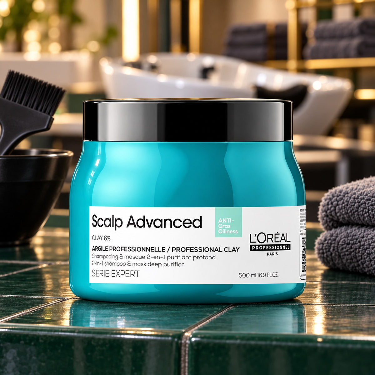 Loreal Expert Scalp Advanced Anti-Oiliness 2-in-1 Purifier Clay Maschera Antisebo - 500ml