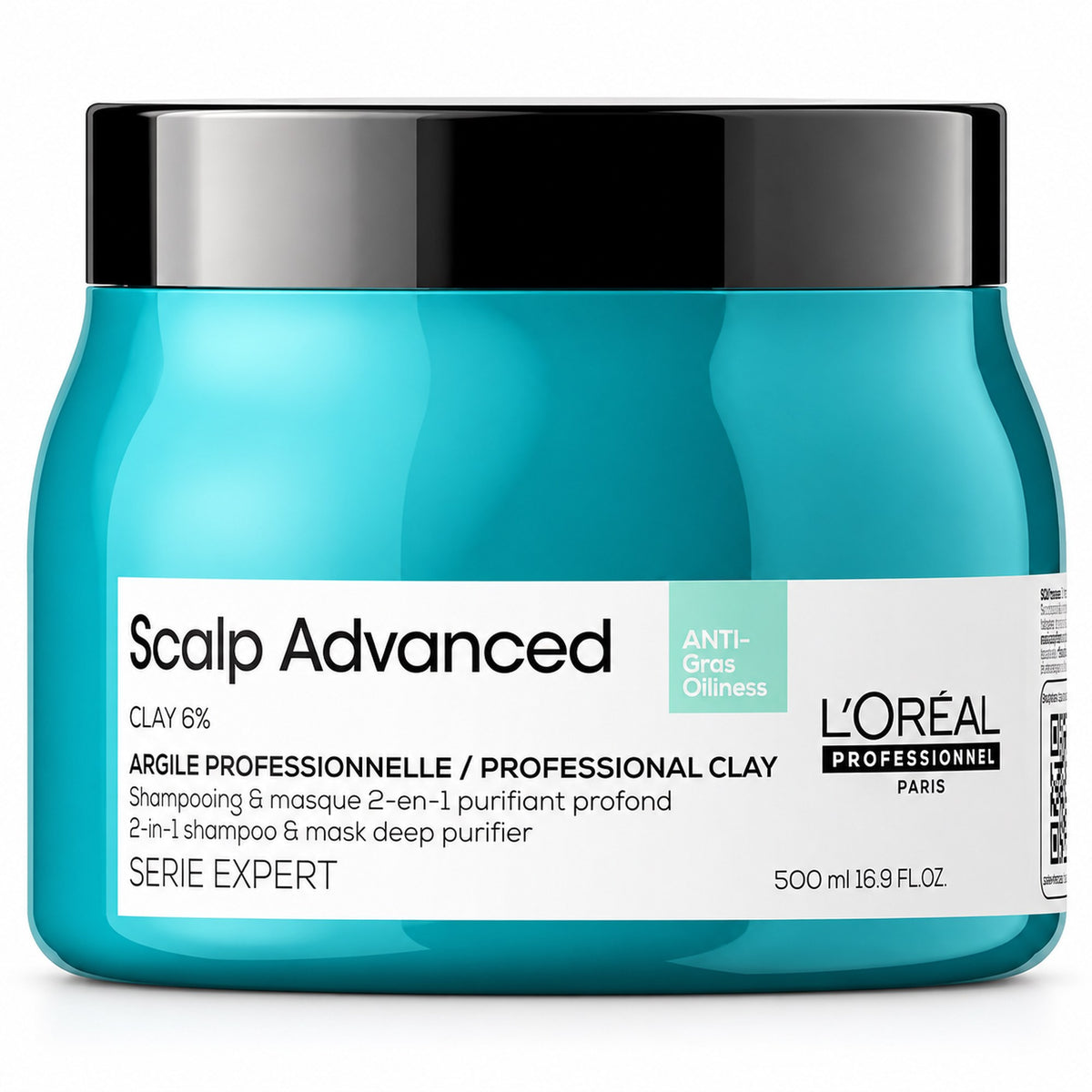 Loreal Expert Scalp Advanced Anti-Oiliness 2-in-1 Purifier Clay Maschera Antisebo - 500ml
