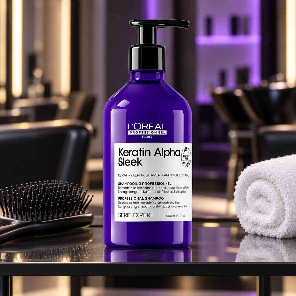Loreal Keratin Alpha Sleek Shampoo - 500ml