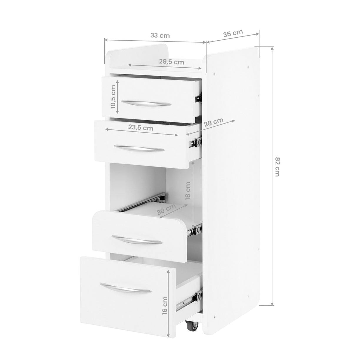 Mobiletto Cassettiera Porta Attrezzi Mini 969 - Bianco