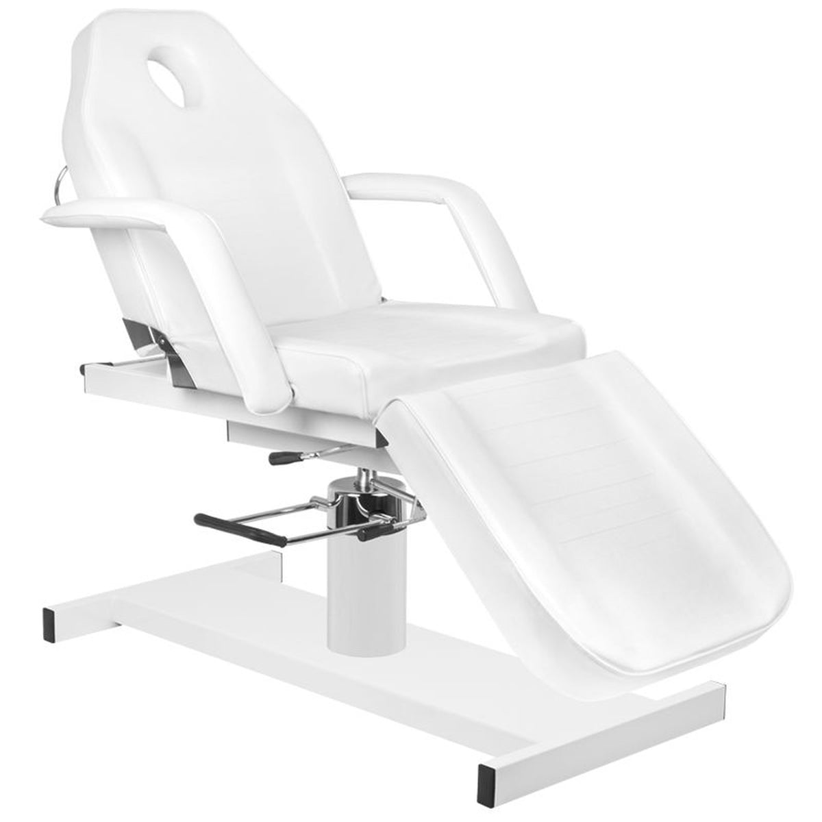 Poltrona Lettino A210D con Pompa Idraulica - Bianco