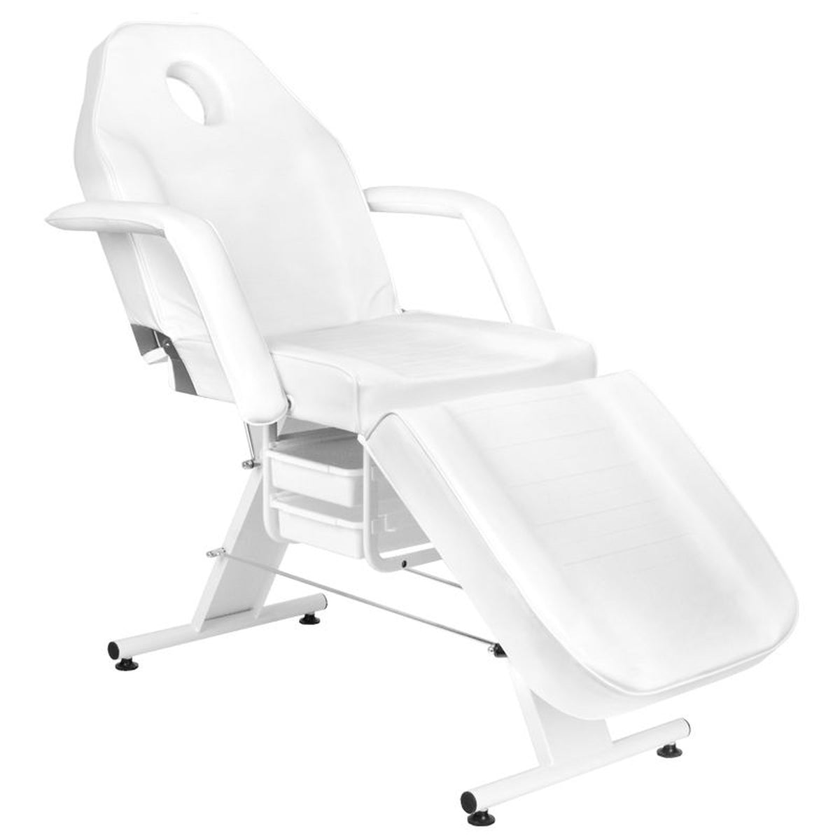 Poltrona Lettino Basic 202 con Vassoi - Bianco
