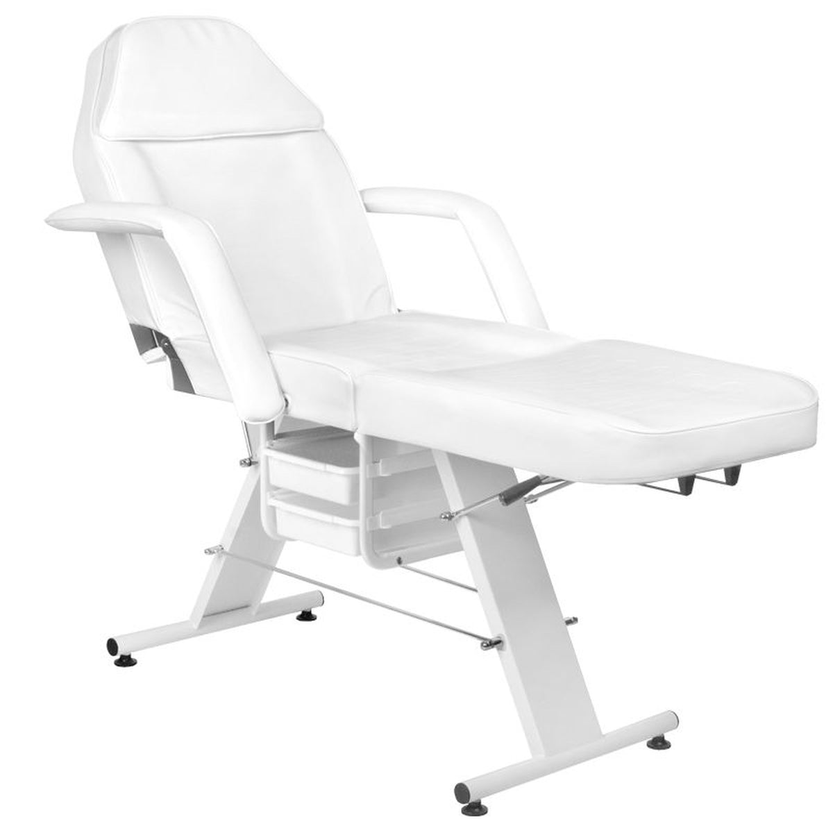 Poltrona Lettino Basic 202 con Vassoi - Bianco