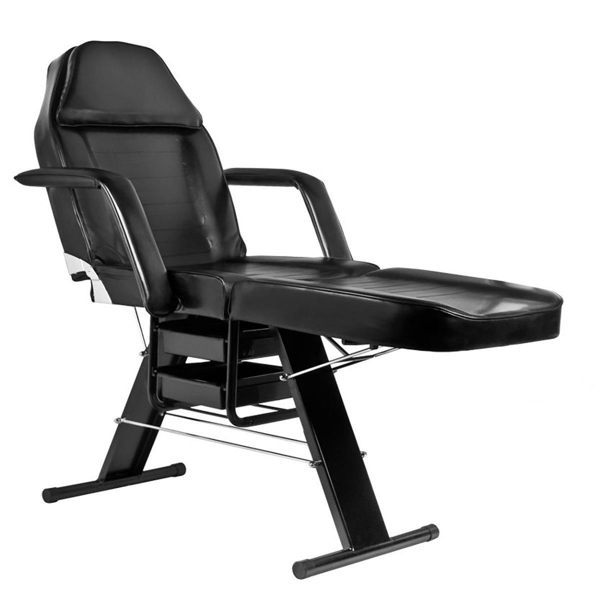 Poltrona Lettino Basic 202 con Vassoi - Nero