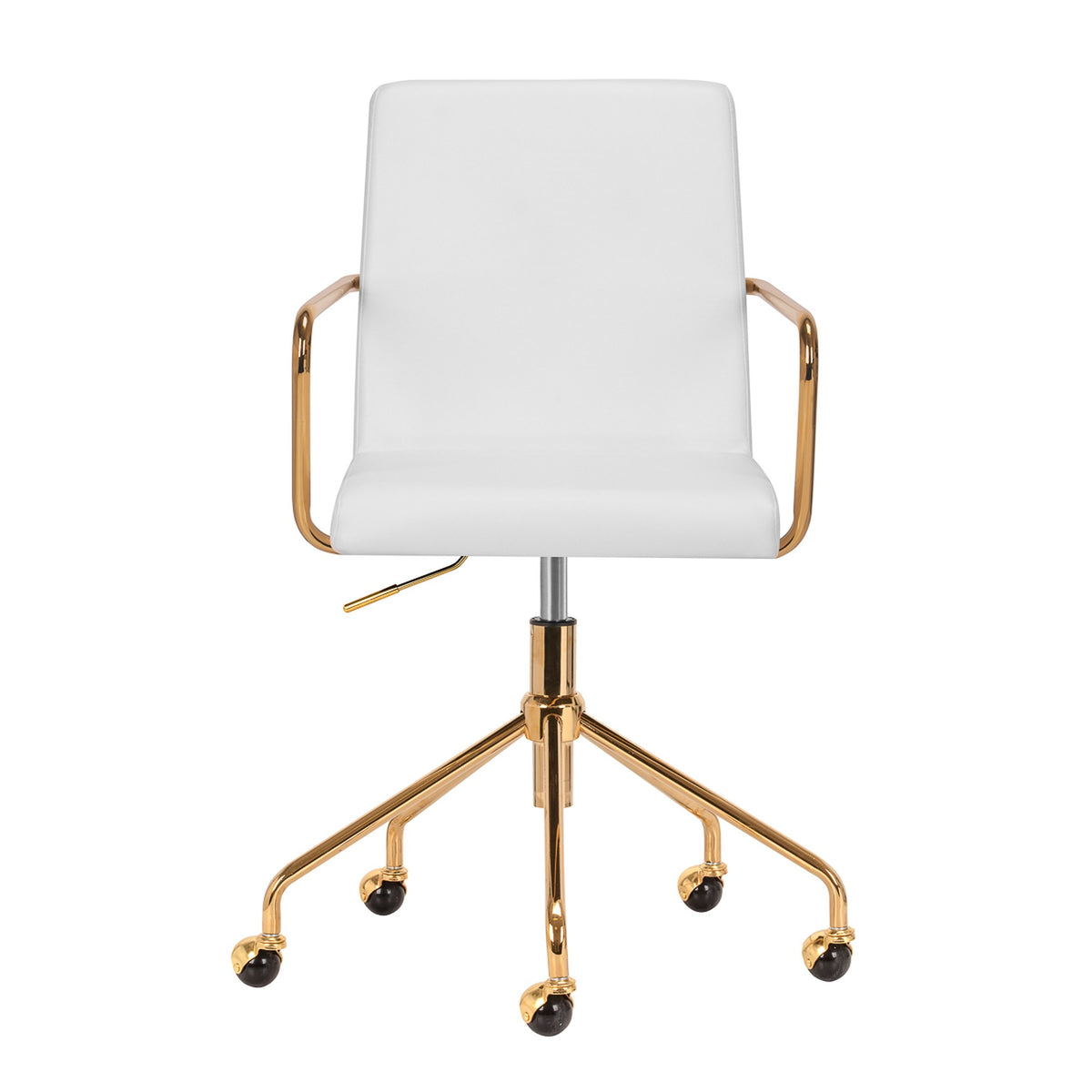 Poltrona QS-OF211G con Rotelle - Grigio Chiaro Oro