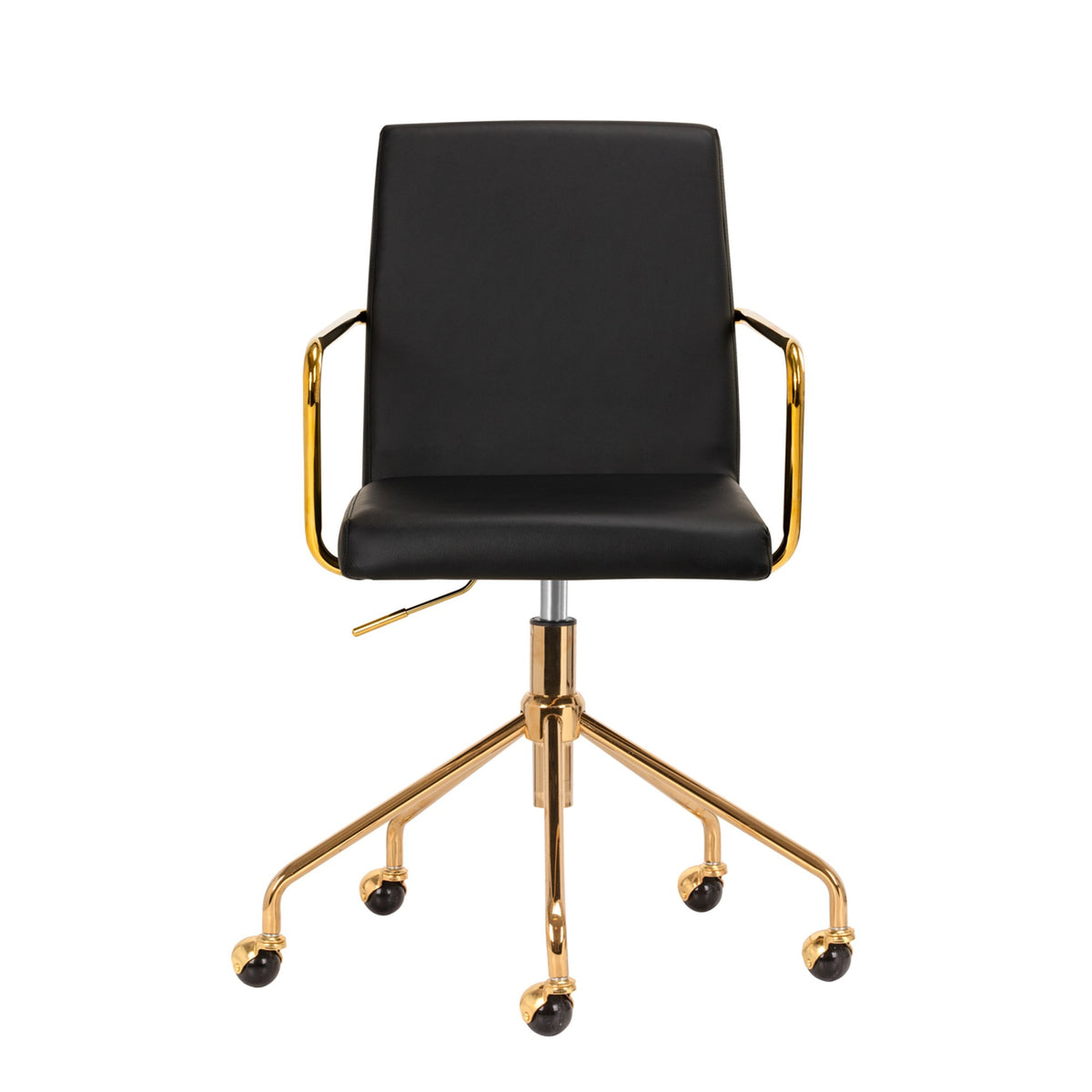 Poltrona QS-OF211G con Rotelle - Nero Oro