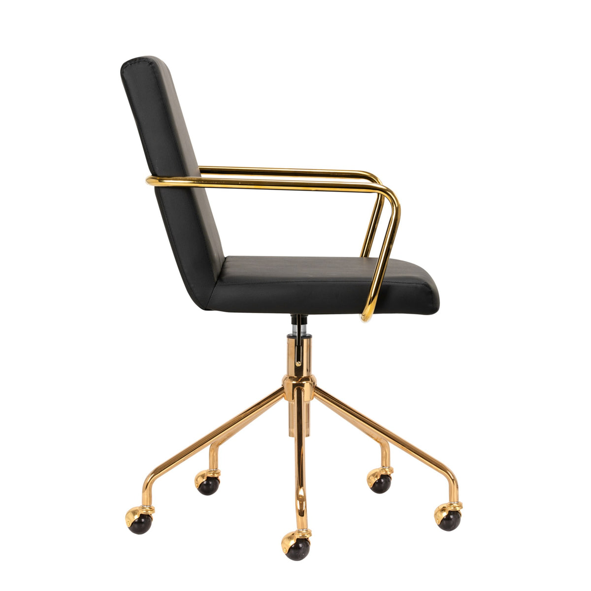 Poltrona QS-OF211G con Rotelle - Nero Oro