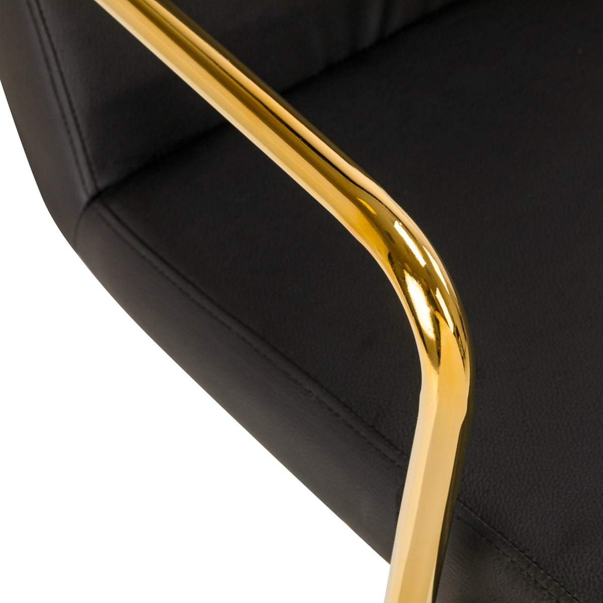 Poltrona QS-OF211G con Rotelle - Nero Oro