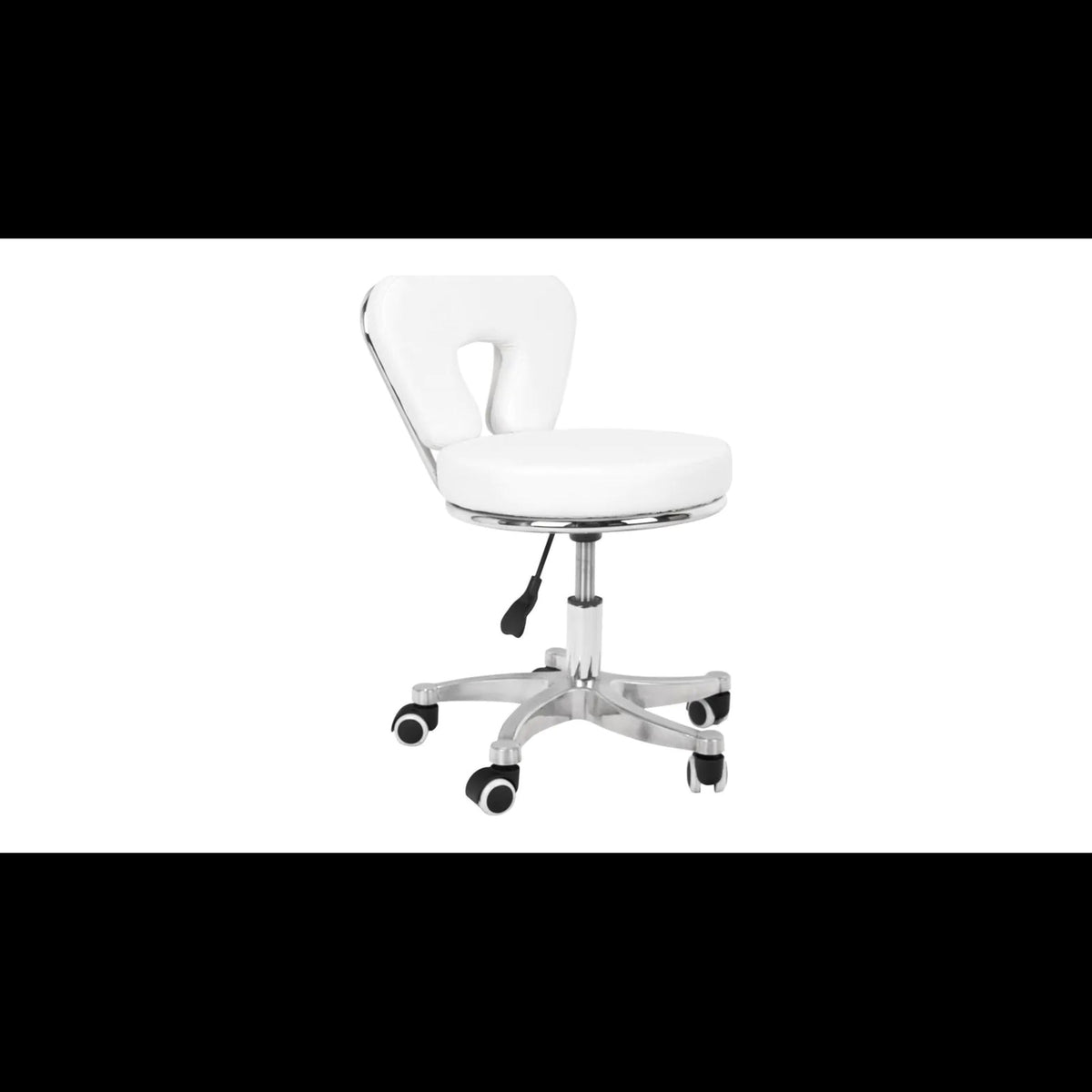 Carica video: Sgabello 9266 per Pedicure con Rotelle - Bianco