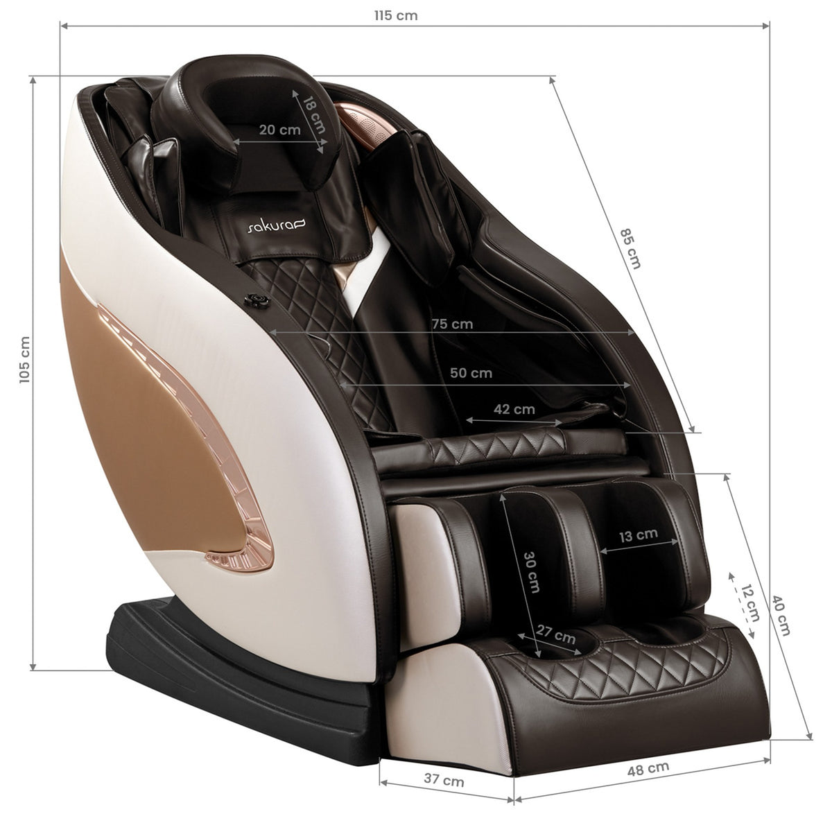 Sakura Poltrona Massaggiante Classic 305 - Marrone