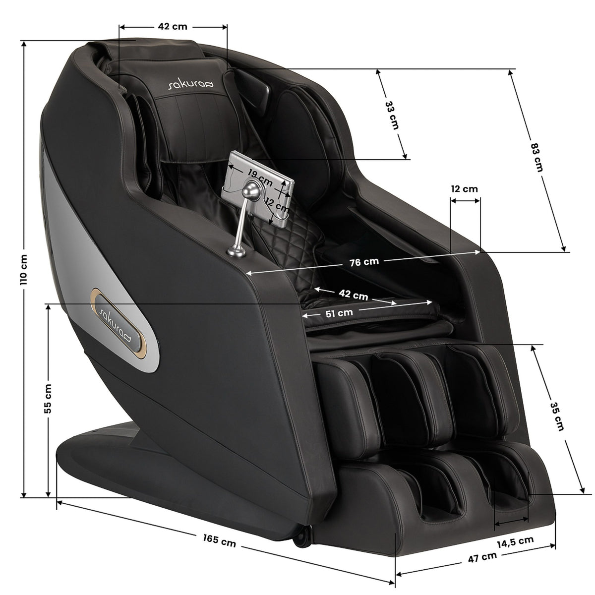 Sakura Poltrona Massaggiante Comfort Plus 806 - Nero