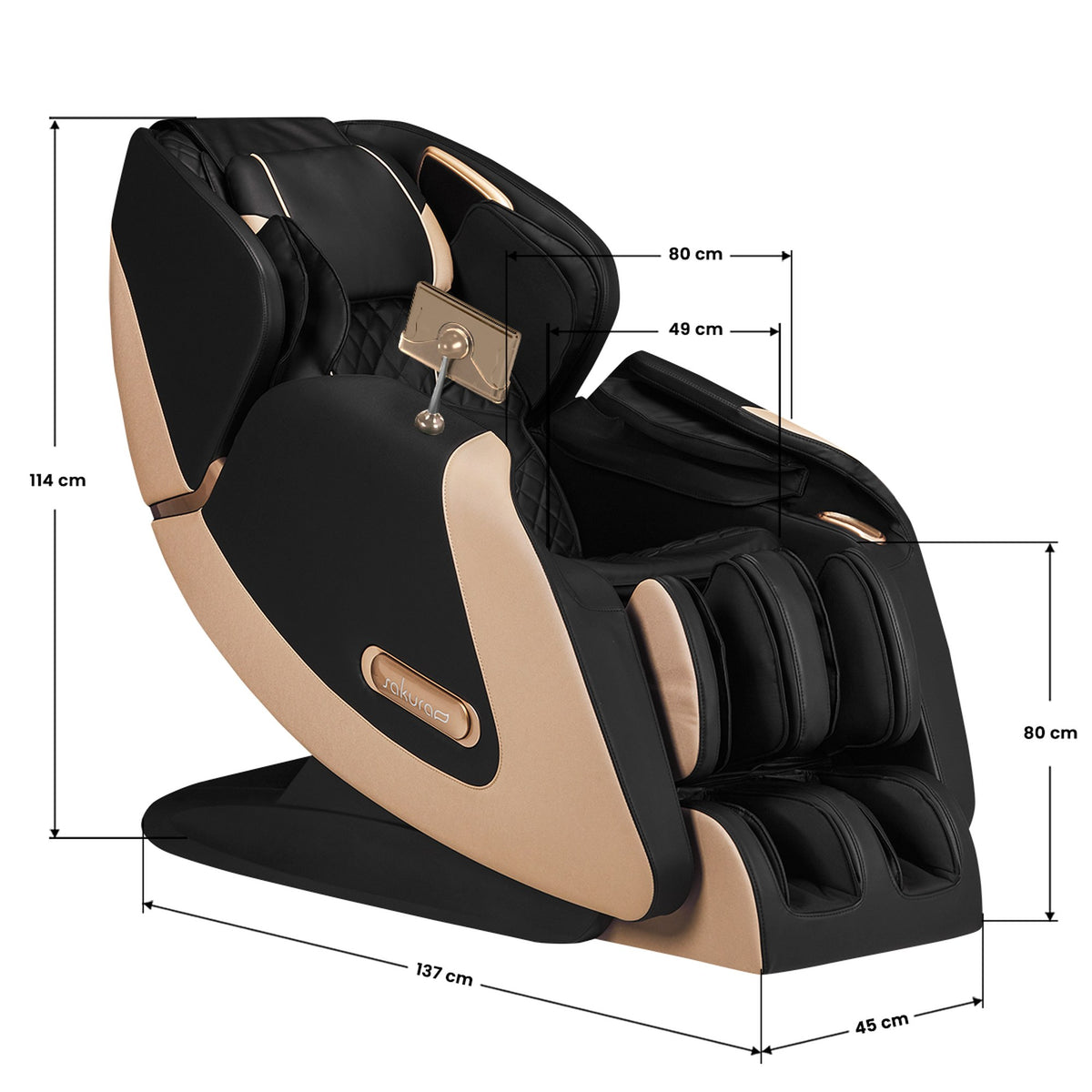 Sakura Poltrona Massaggiante Luxury 808 - Nero e Beige