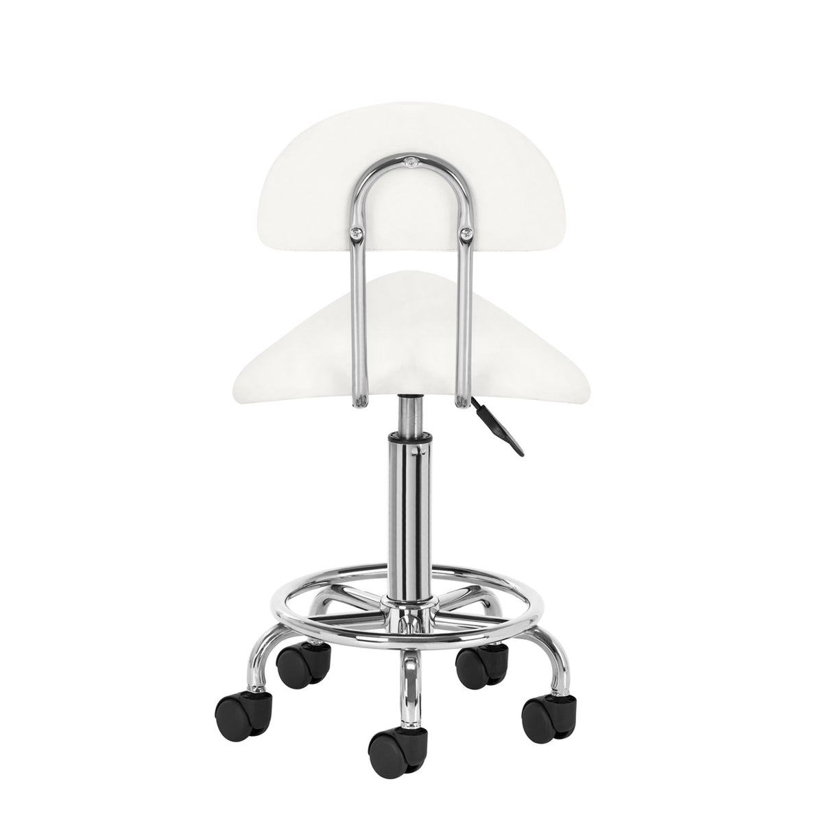 Sgabello 6001 con Rotelle - Bianco